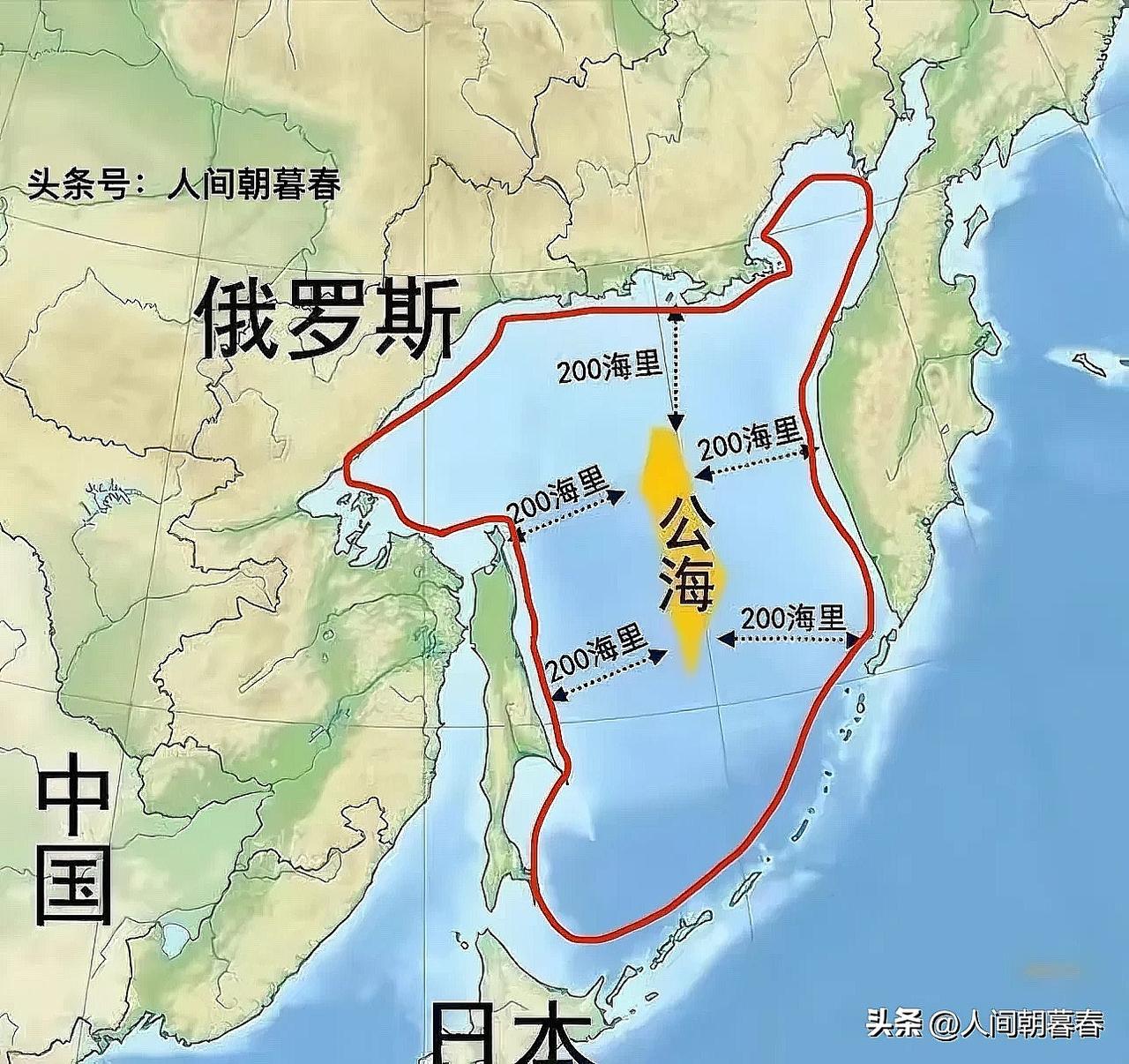 鄂霍次克海中部这片所谓的“公海”区域，对世界上其他国家而言，实际上是禁区。从地理