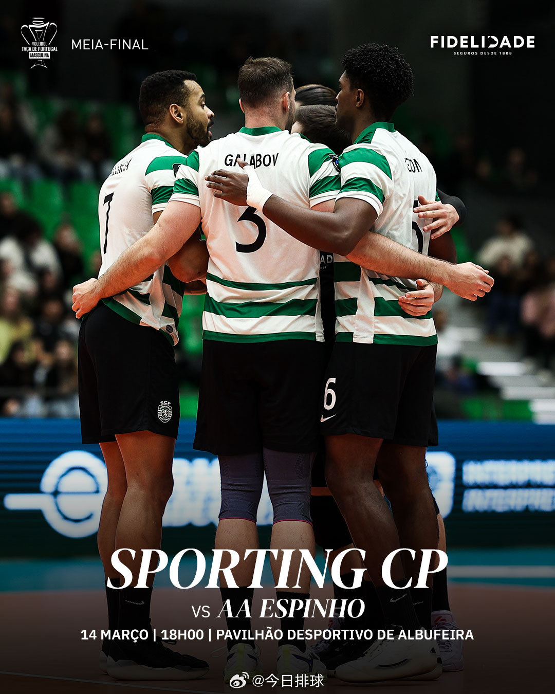 北京时间今晚（明天凌晨）02:00，2025-2026男排葡萄牙杯 半决赛，李咏