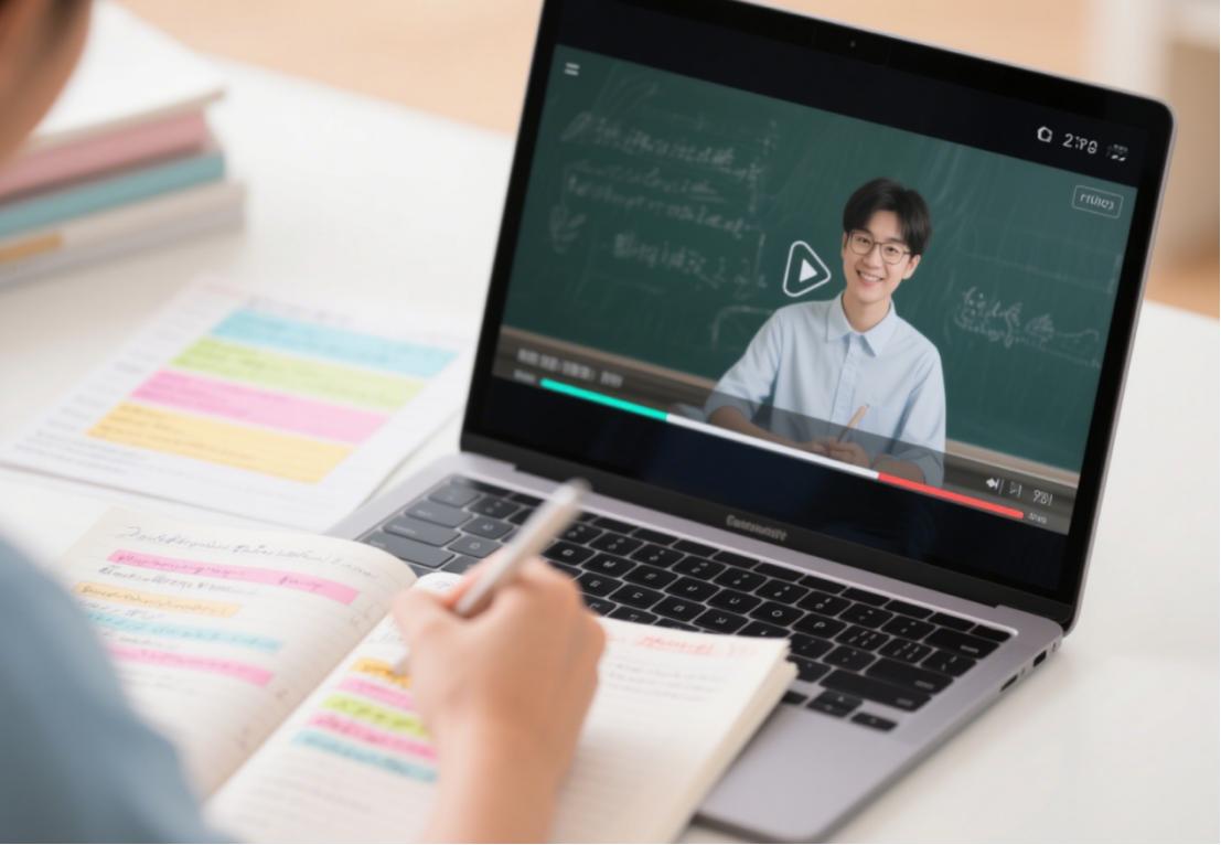 你不是一个人在“假性努力”。很多人把“看网课+抄笔记”当成主要学习手段，但是发现