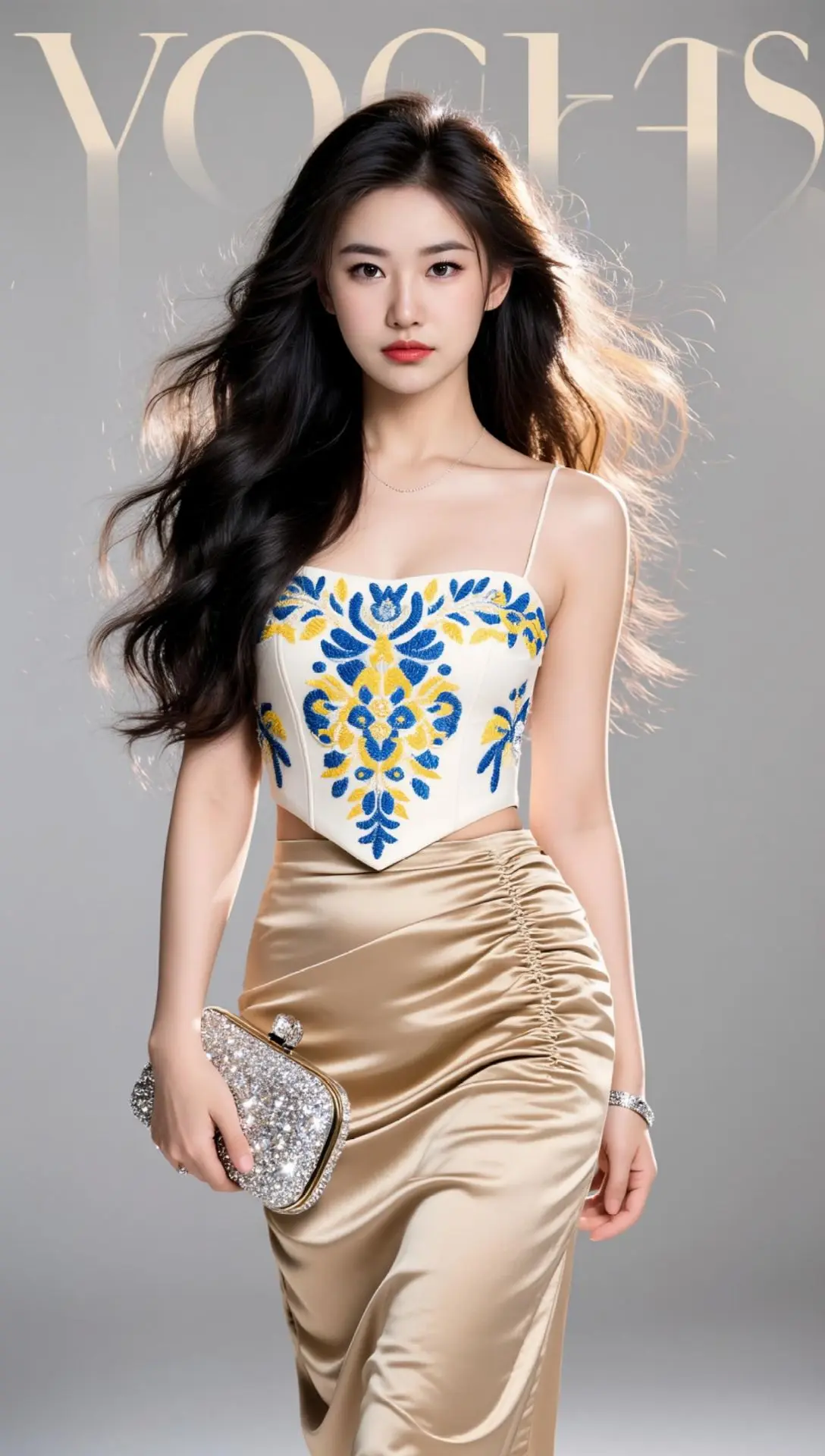 AI逆光刺绣写真 ai创作