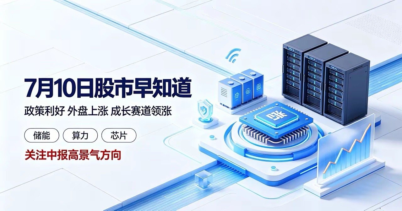 7.10A股前瞻！重磅政策落地+业绩炸板，三大主线直接锁定🔥隔夜全球市场暖意十