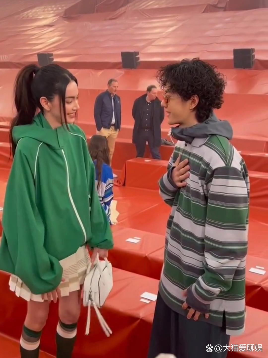 王一博和Mai合影，男帅女美，好养眼！ 