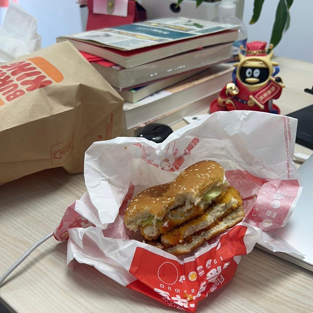 午餐：两个汉堡，一个鸡腿，一份薯条简单吃完，下午又要出台接客！下周又是在北京/上