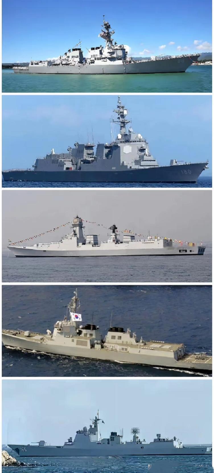 “万吨盾舰争锋：中美日韩印五国海上利刃，谁才是性价比之王？”

中国052D驱逐
