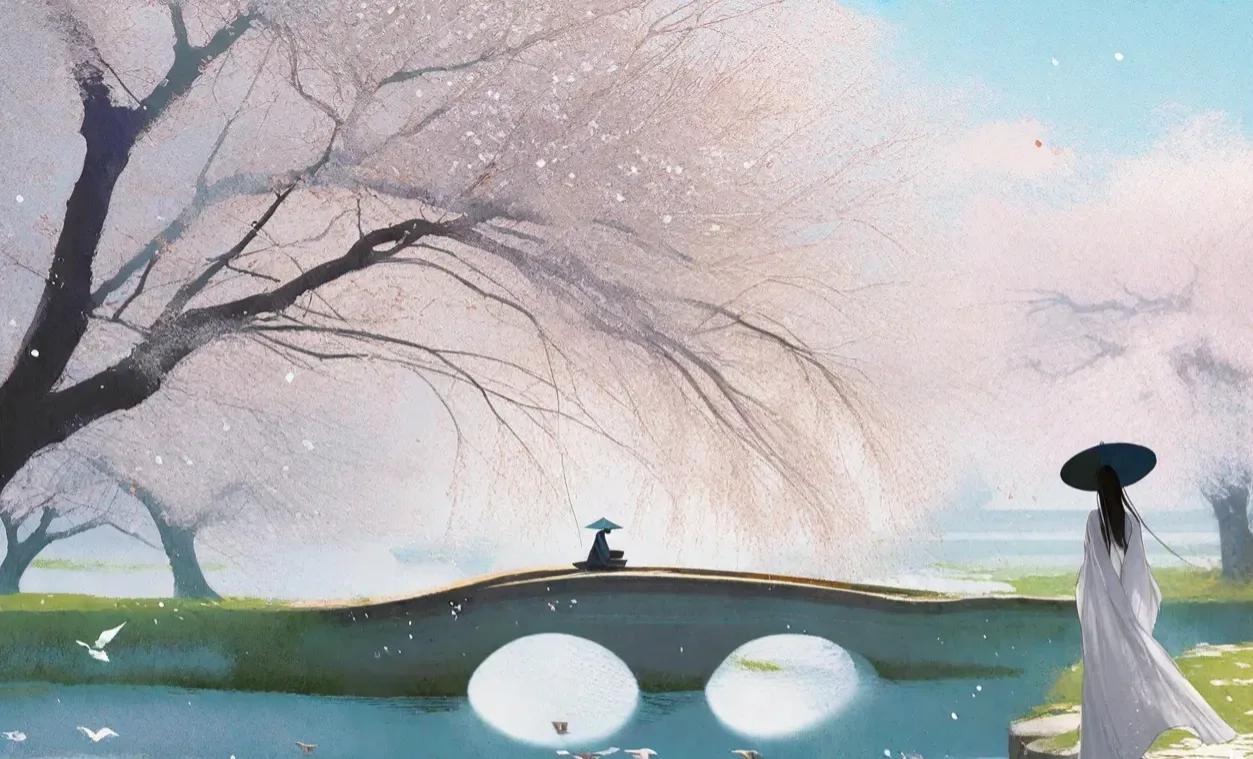 人人尽说江南好，游人只合江南老。 春水碧于天，画船听雨眠。——韦庄《菩萨蛮·人人