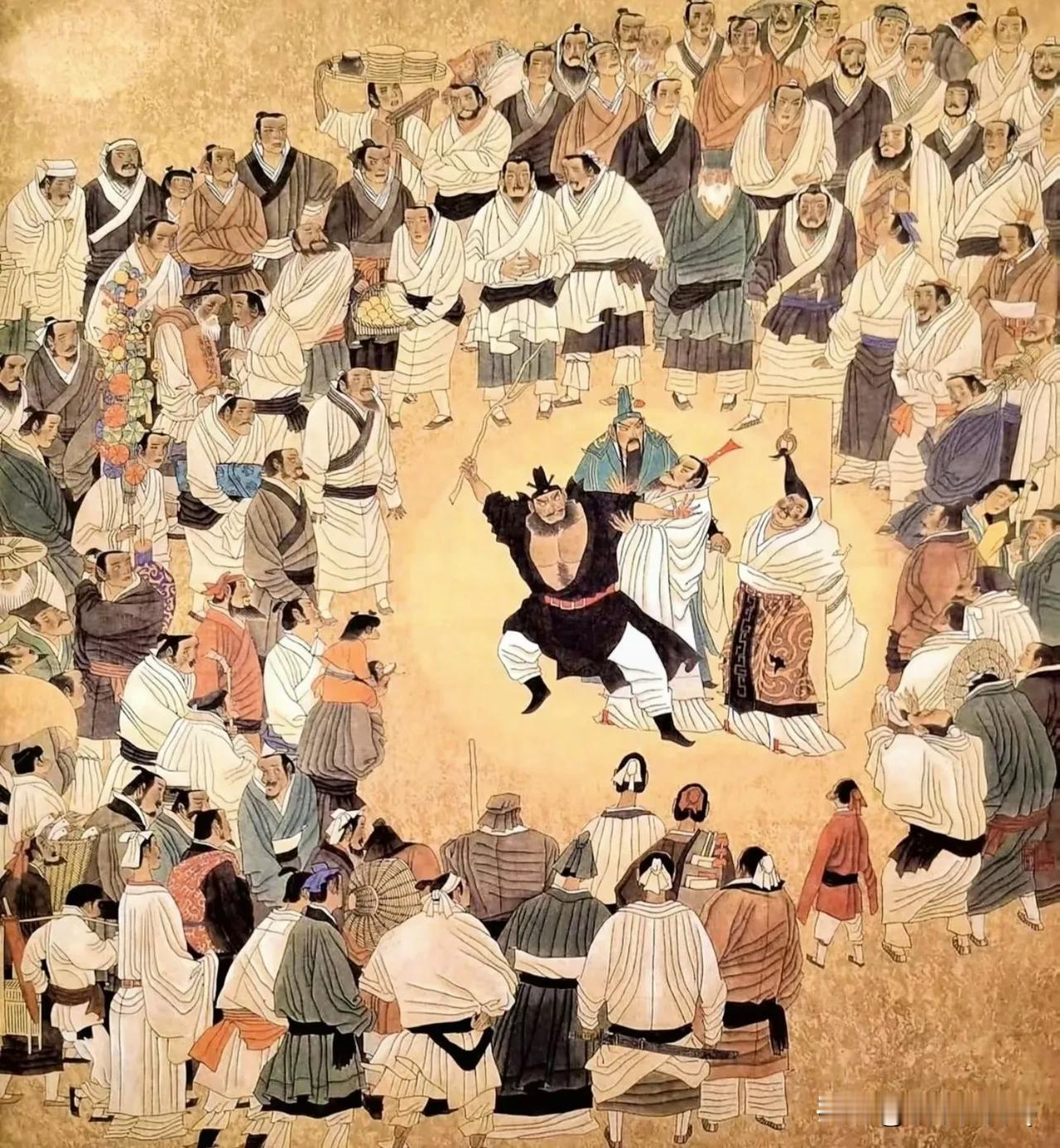 来，兄弟们，猜猜看这张图画的是什么名场面！颖哥，二郎，都在被画到了里面，你能找到