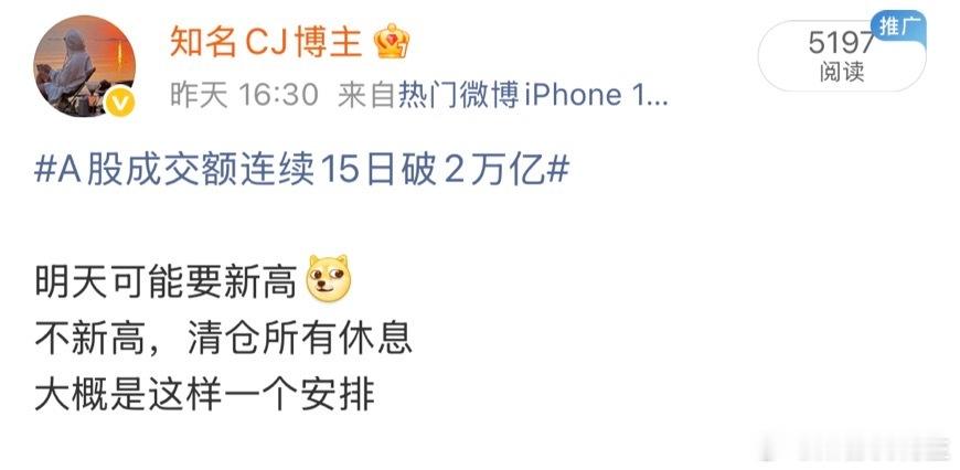 明天一个惯性低开[二哈]散户：开始回本！ ​​​