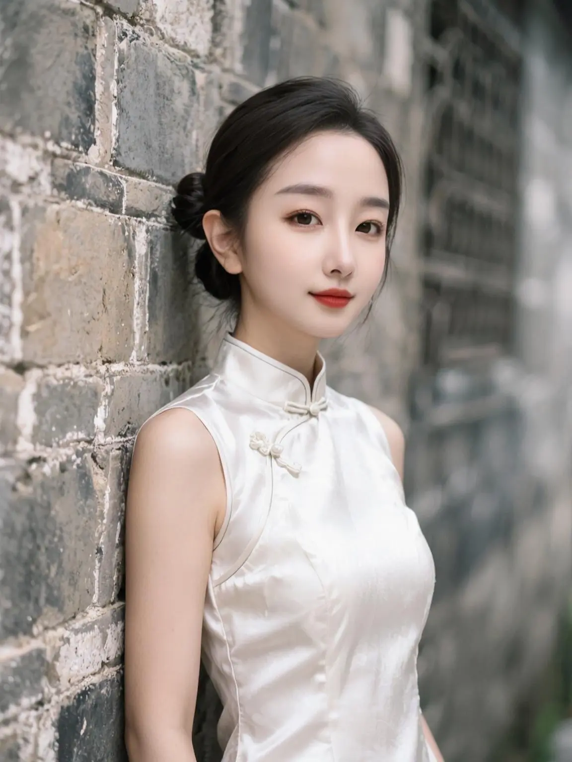 AI古墙旗袍写真 ai 写真 原来ai可以这么美 高级感穿搭