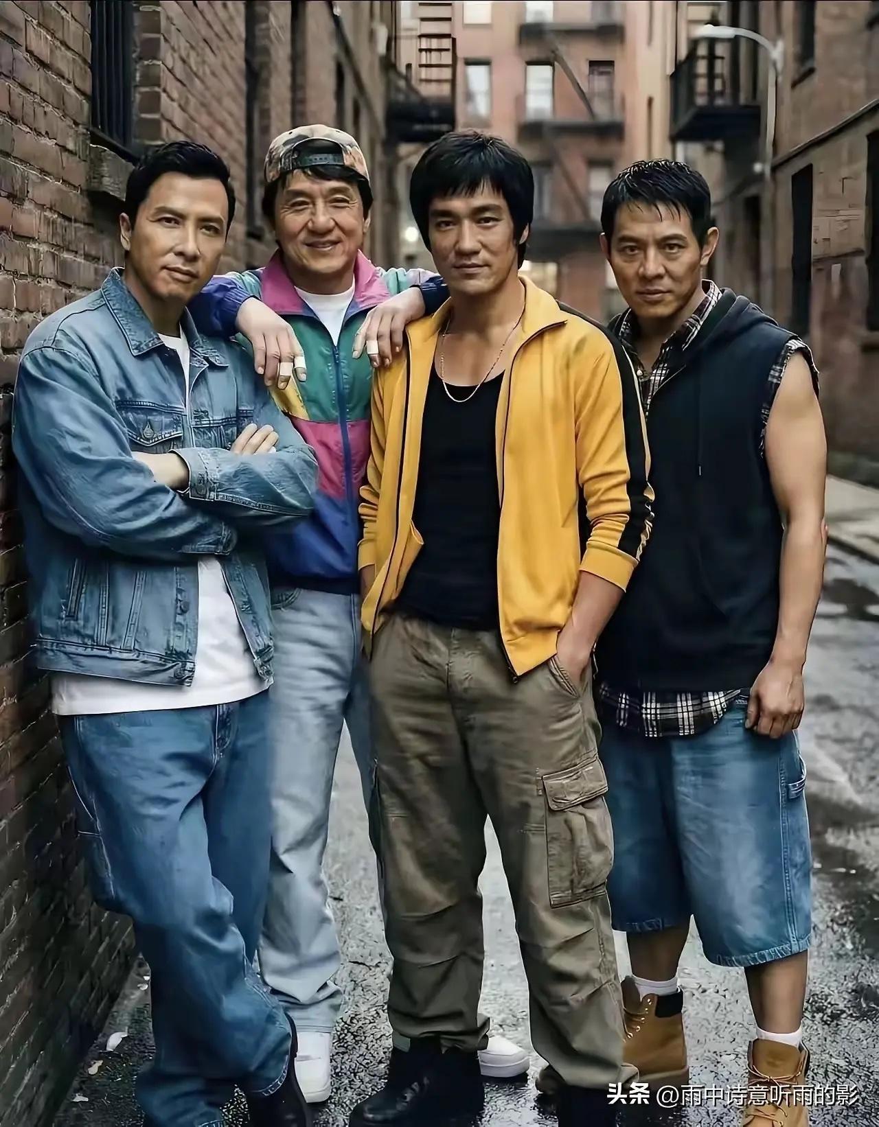 功夫界的“四大天王”！甄子丹、成龙、李小龙、李连杰，谁的招式最戳你？李小龙武学心