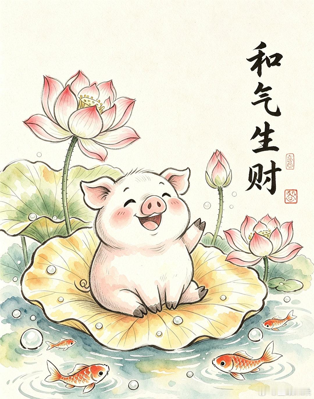 一期招财纳福寓意美好的漫画背景图🍎💰🌳 
