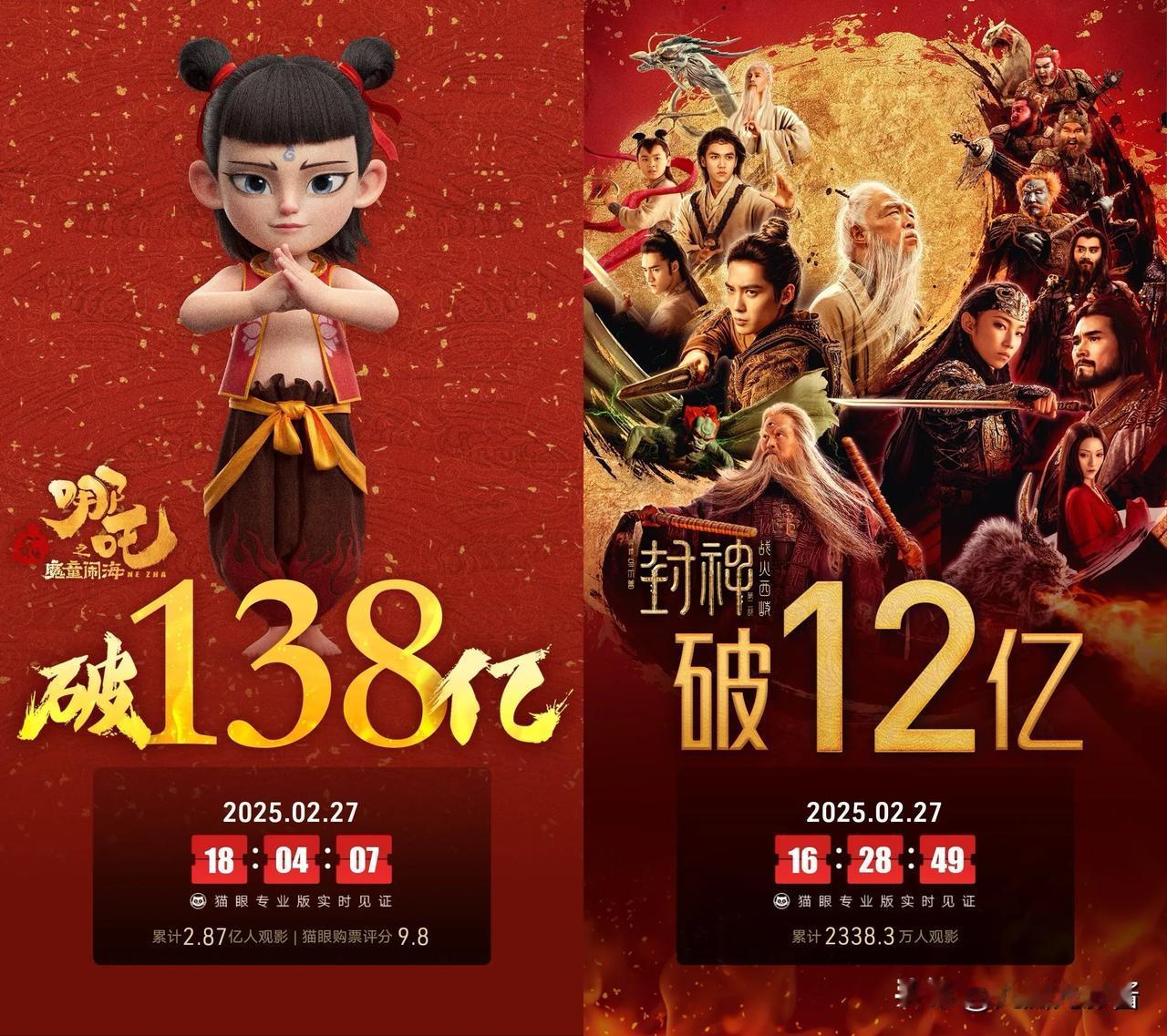 都取材自《封神演义》，《哪吒2》140亿《封神2》12亿，给各位大导们3个提醒：