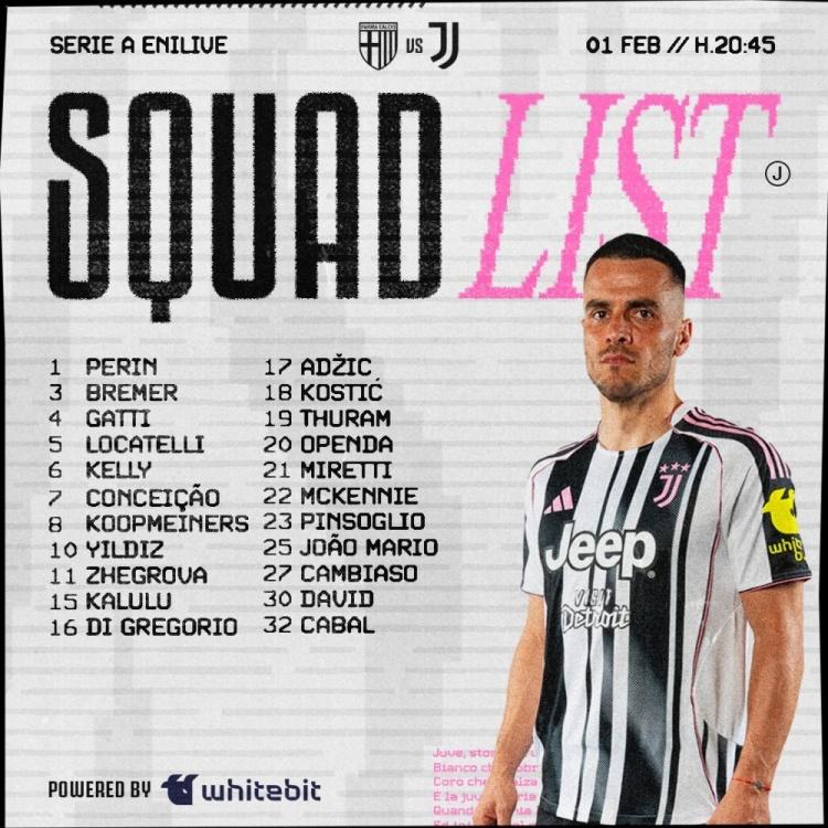 意甲第23轮斑马军团客场对阵帕尔马22人大名单👀

唯有取胜没啥商量的Forz