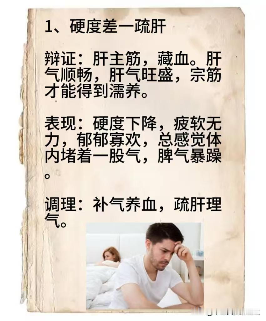 硬度差疏肝、时间短补肾、精力虚健脾，中医教你补足肝脾肾！