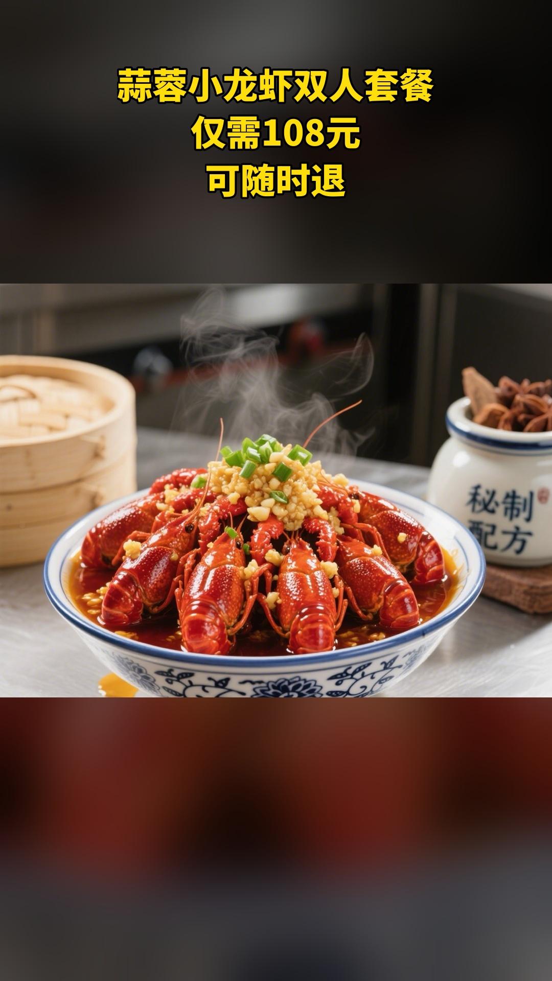 阿牛·精品大闸蟹·超市忆刘大龙虾，超值团购，蒜蓉小龙虾双人套餐，超值折...