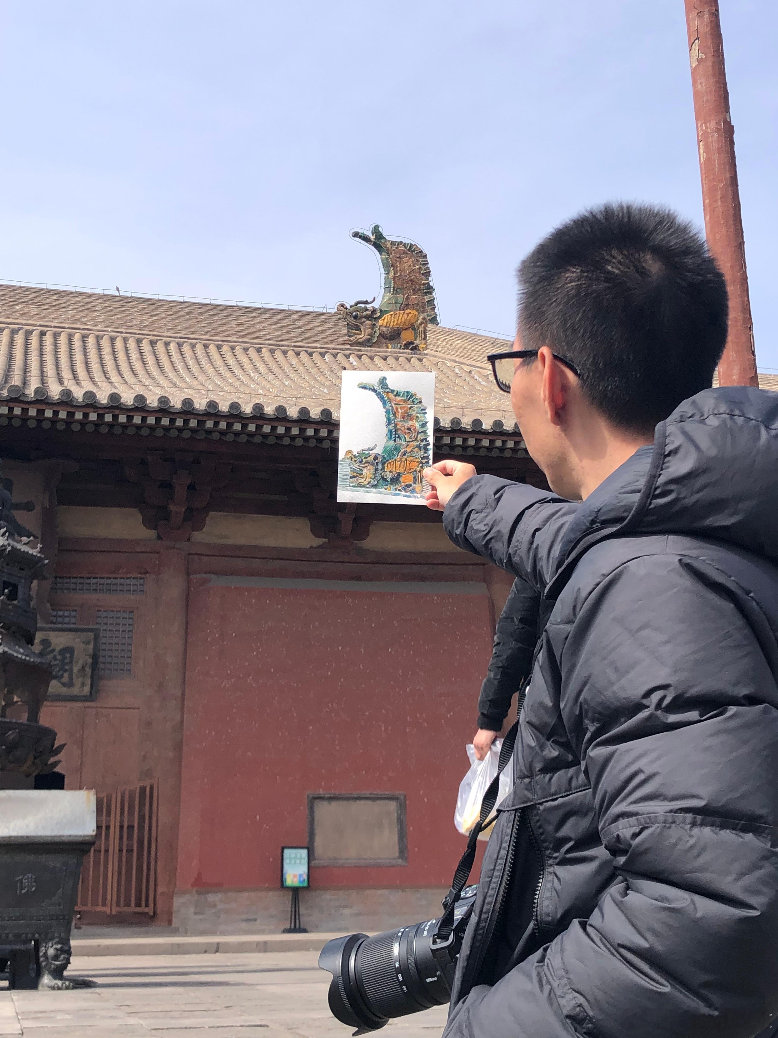 华严寺大雄宝殿金代鸱吻。 ​​​