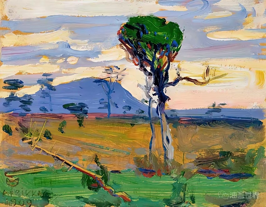 芬兰画家 Akseli Gallen-Kallela绘画作品欣赏风景油画绘画 ​