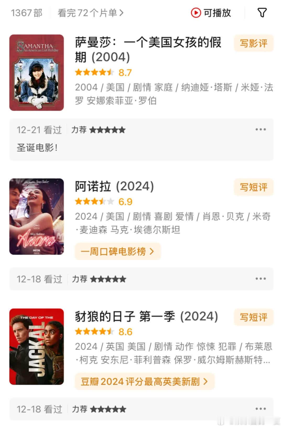 自不再将观影视为日常，我的阅片速度明显减慢，两千部的目标似乎渐行渐远。回顾美剧与