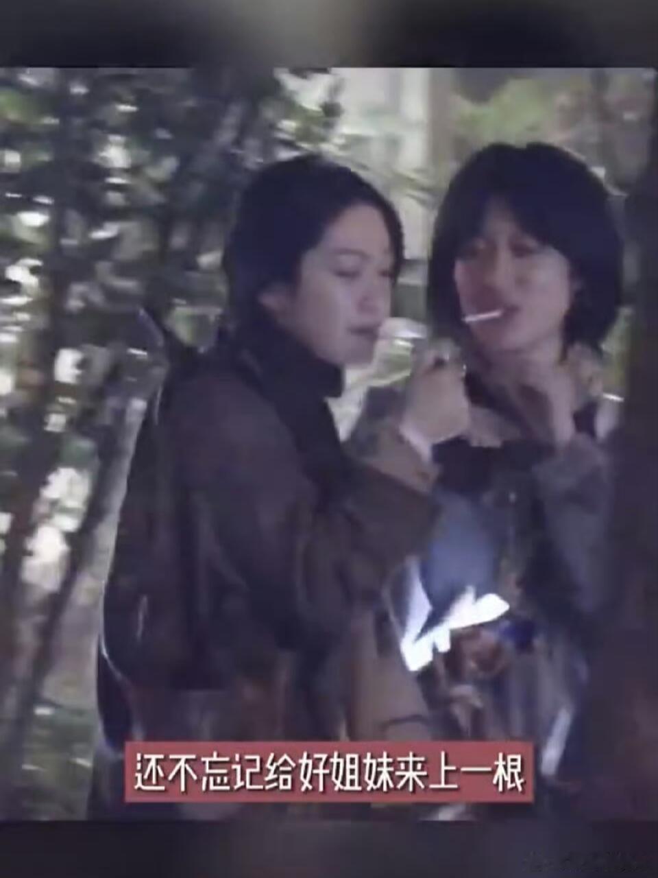 向涵之街头抽烟 向涵之被狗仔拍到在街头抽烟，点烟好娴熟的样子，小S：她私下就是烟