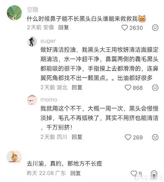 一个爱挤痘痘的人天塌了总是忍不住就想手挤。 ​​​