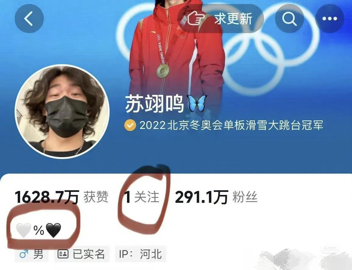 苏翊鸣和朱易疑似感情生变，苏翊鸣近期更改了社交媒体签名，以蝴蝶代之，他曾多次提及