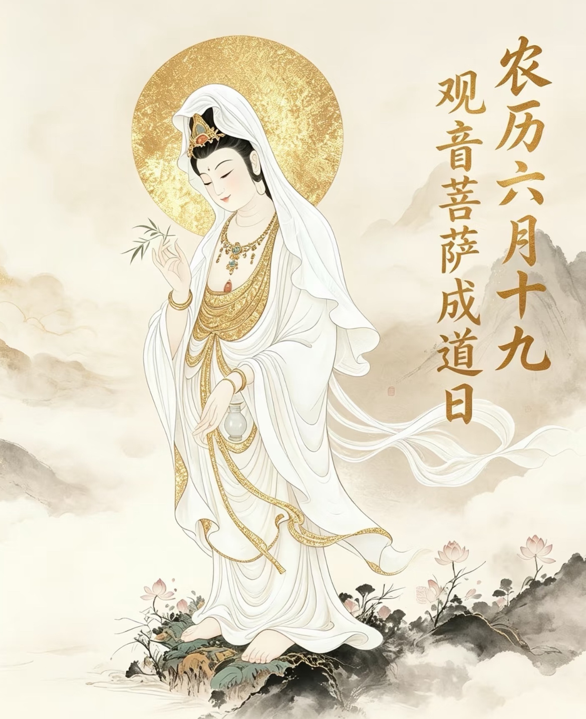 今天适宜祈福🧧六月十九·观音成道日🌿供鲜花瓜果，食一碗清净素面。心怀善念，所