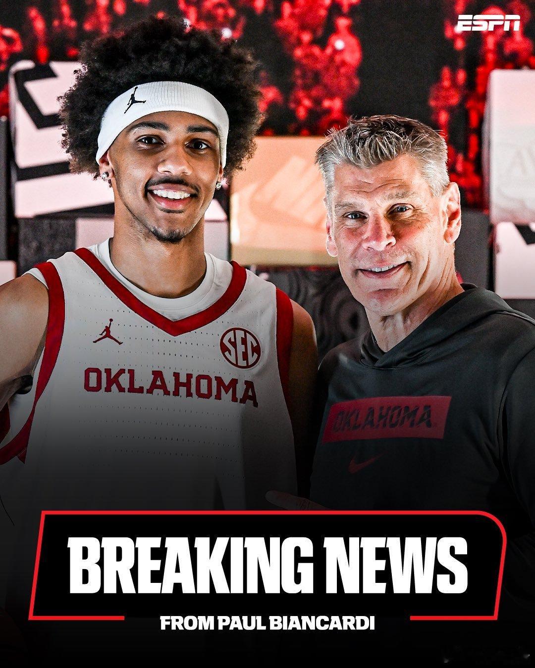 NCAA 26届ESPN排名第54四星后卫Quincy Wadley承诺加盟俄克