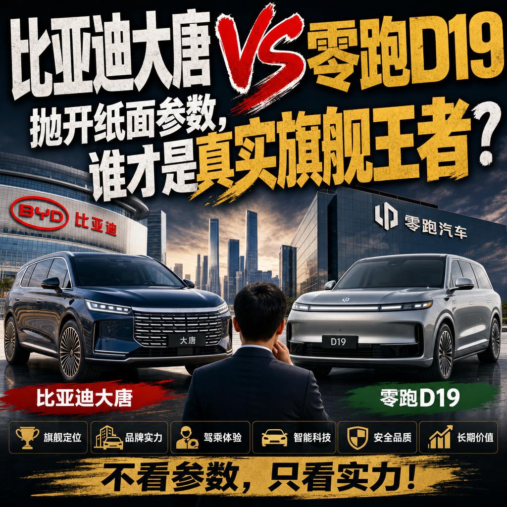比亚迪大唐VS零跑D19，谁才是真实旗舰王者？
很多人觉得，大唐23.99万只比