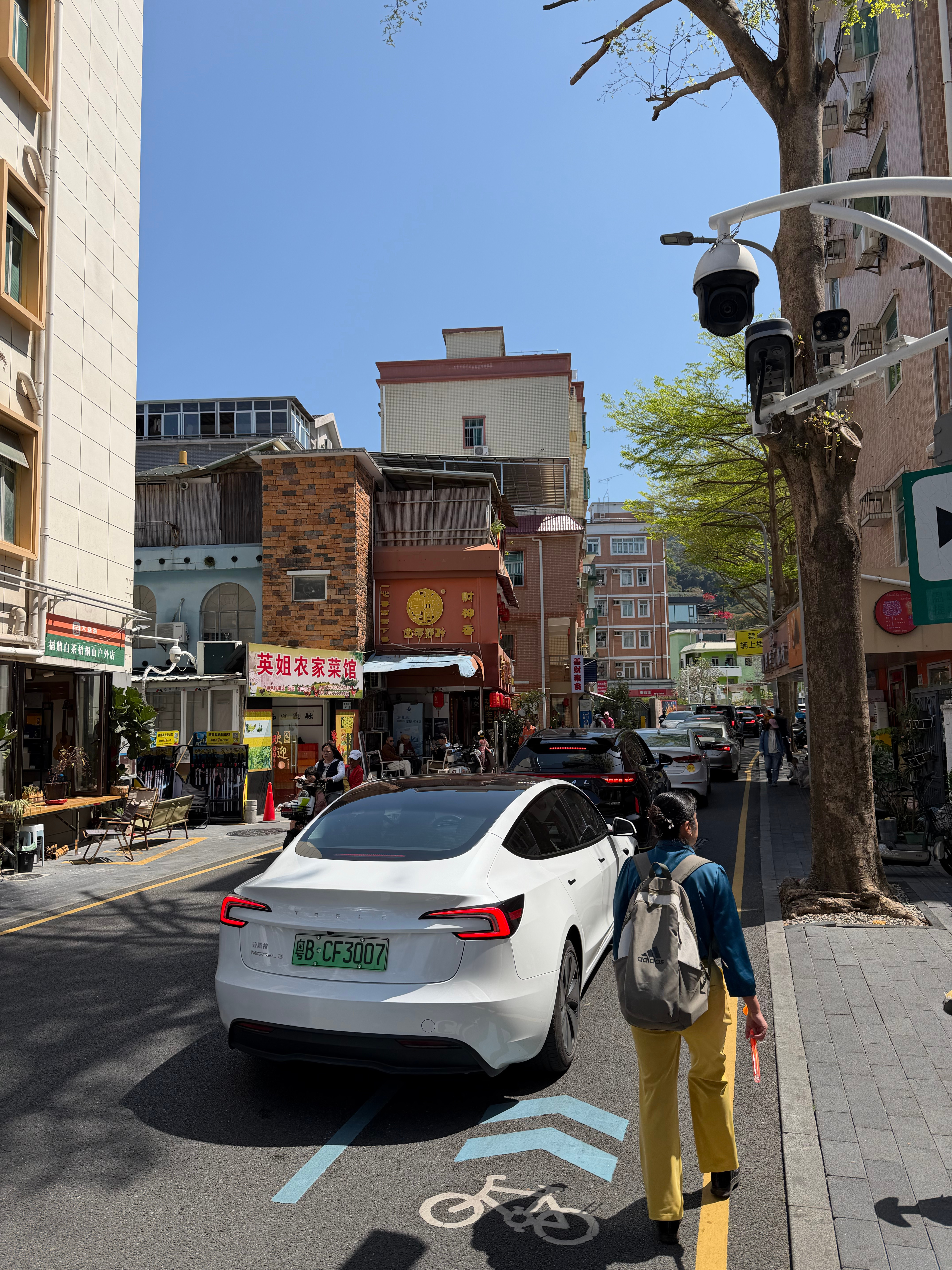 来回堵一路，双向单车道的景区路段，我给你看看源头上哪台车，你看，简直了…..打个