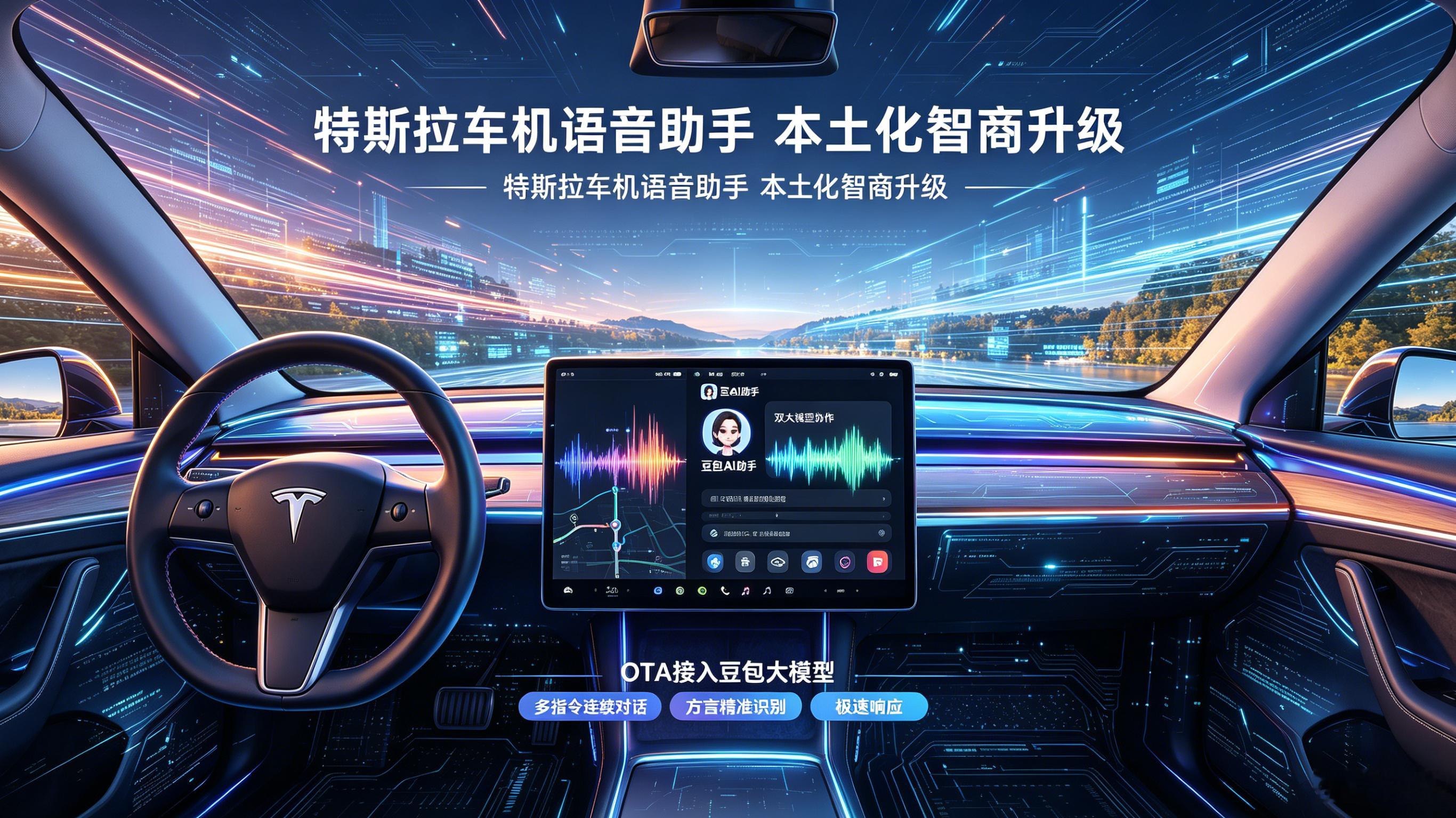特斯拉车机语音重大升级特斯拉内测版2026.14.11已上线双AI语音方案——豆