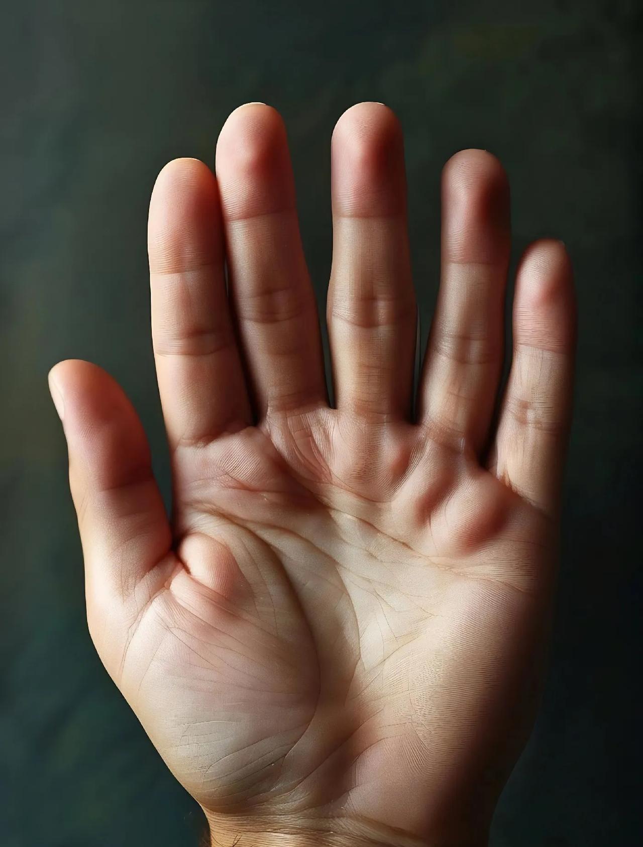 手掌自然状态是什么样的？代表着你的状态。
手掌完全放松，放弃主观控制力，自然状态