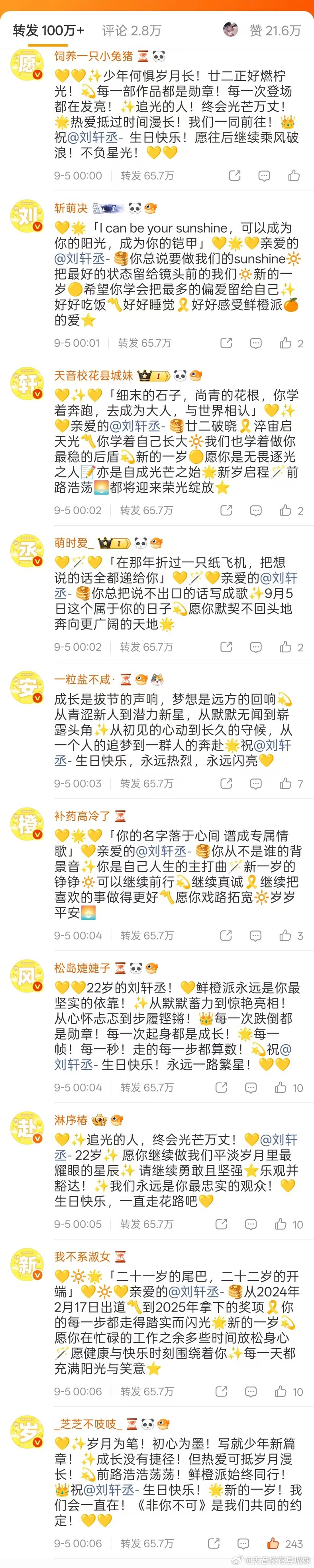 愿安，橙风赴新岁🍊✨22岁生日快乐💛🎂 ​​​