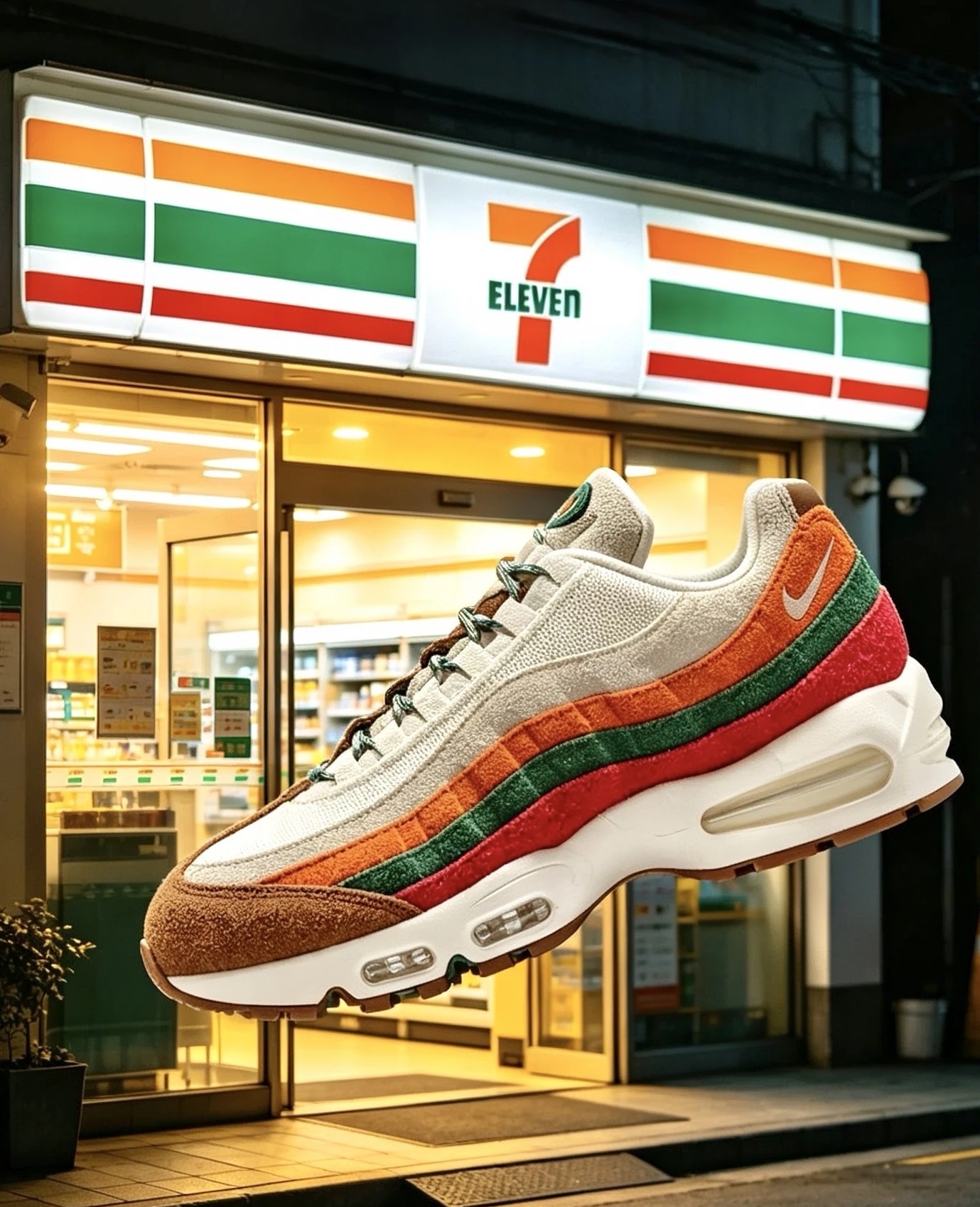711耐克 你的面子我的鞋垫子711把耐克告了，因为耐克新鞋抄袭了711的标志性