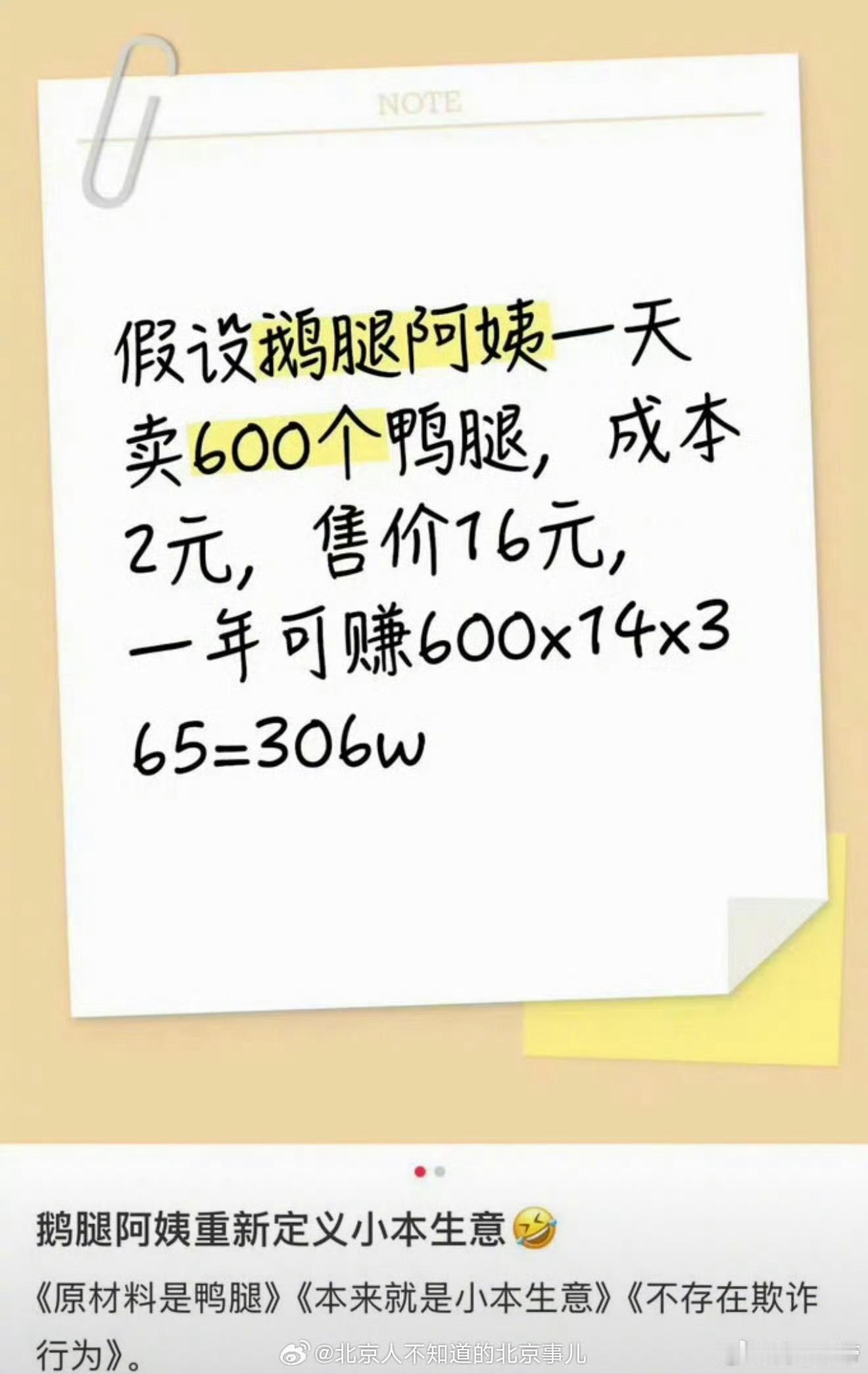 市监所正核查鹅腿阿姨卖鸭腿我去，卖鹅腿也太赚钱了吧？ 