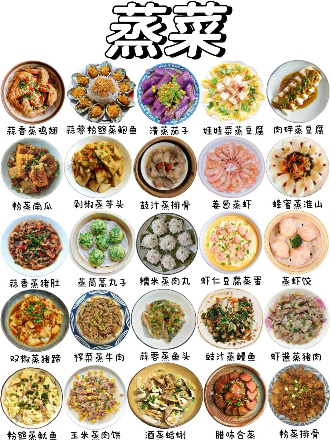 百吃不腻的蒸菜有哪些❓