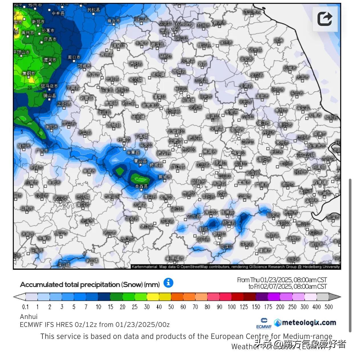 最新的数值预报已经调没了江南的降雪(EC和GFS)，主要原因是水冷配合不好(水冷