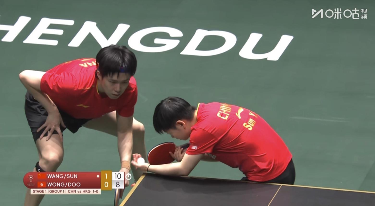 国家队打省队，轻松拿下！不过组合三局均以微弱优势锁定胜局，更期待单打比赛方面的表