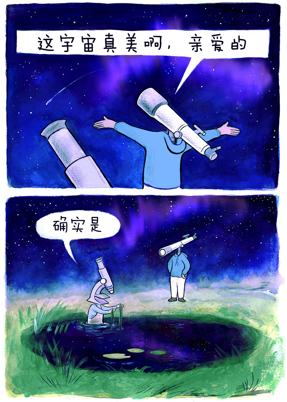 我敢打赌，如果你用显微镜观察我的细胞，他们都带着小小的皱眉表情 