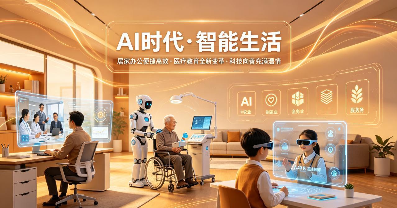 AI发展脚步从未停歇，未来依旧充满无限惊喜。智能生活全面普及，居家办公更加便捷高