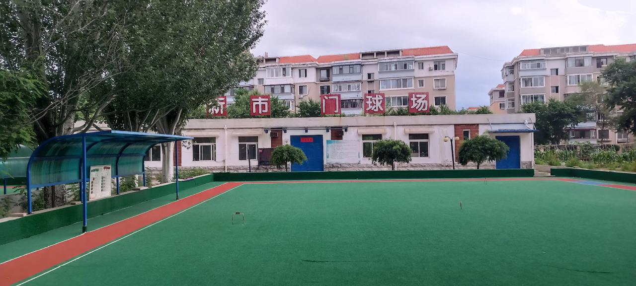 在三一八公园湖心岛对岸，有个门球场地，有去玩过的吗？这球怎个打，我看场地上有三个