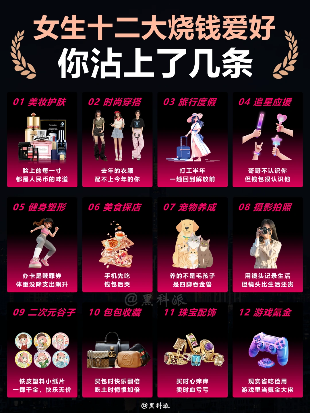 女生12大烧钱爱好！你中了几条？