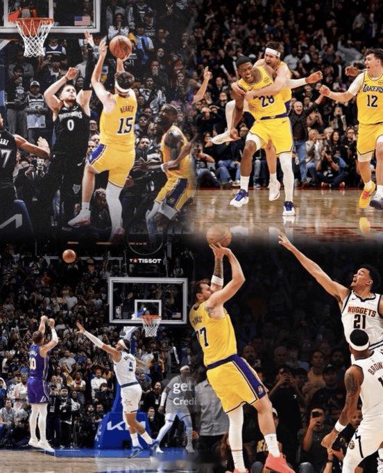 根据数据统计，湖人是本世纪首支单赛季50胜但首发5人中4人不足65场的球队。唯一