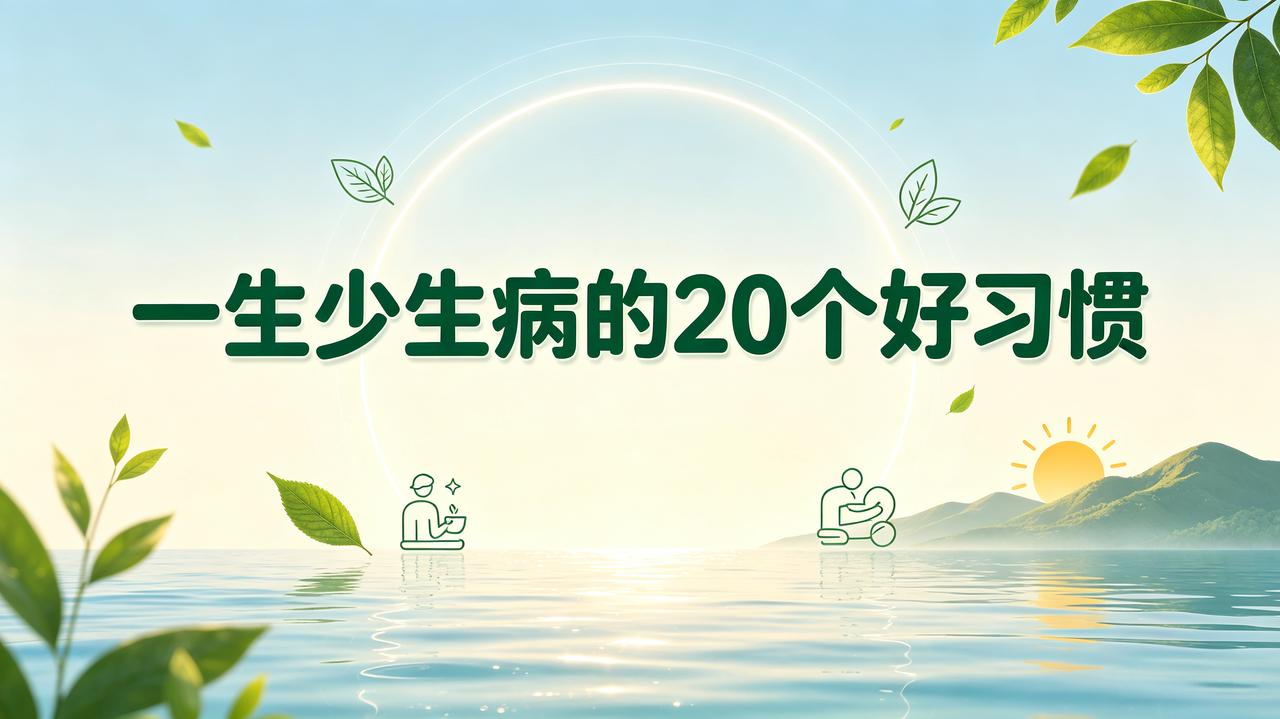 常年少生病的20个养生好习惯
 
① 养护肝脏：每日慢走3公里，温和舒展疏肝理气