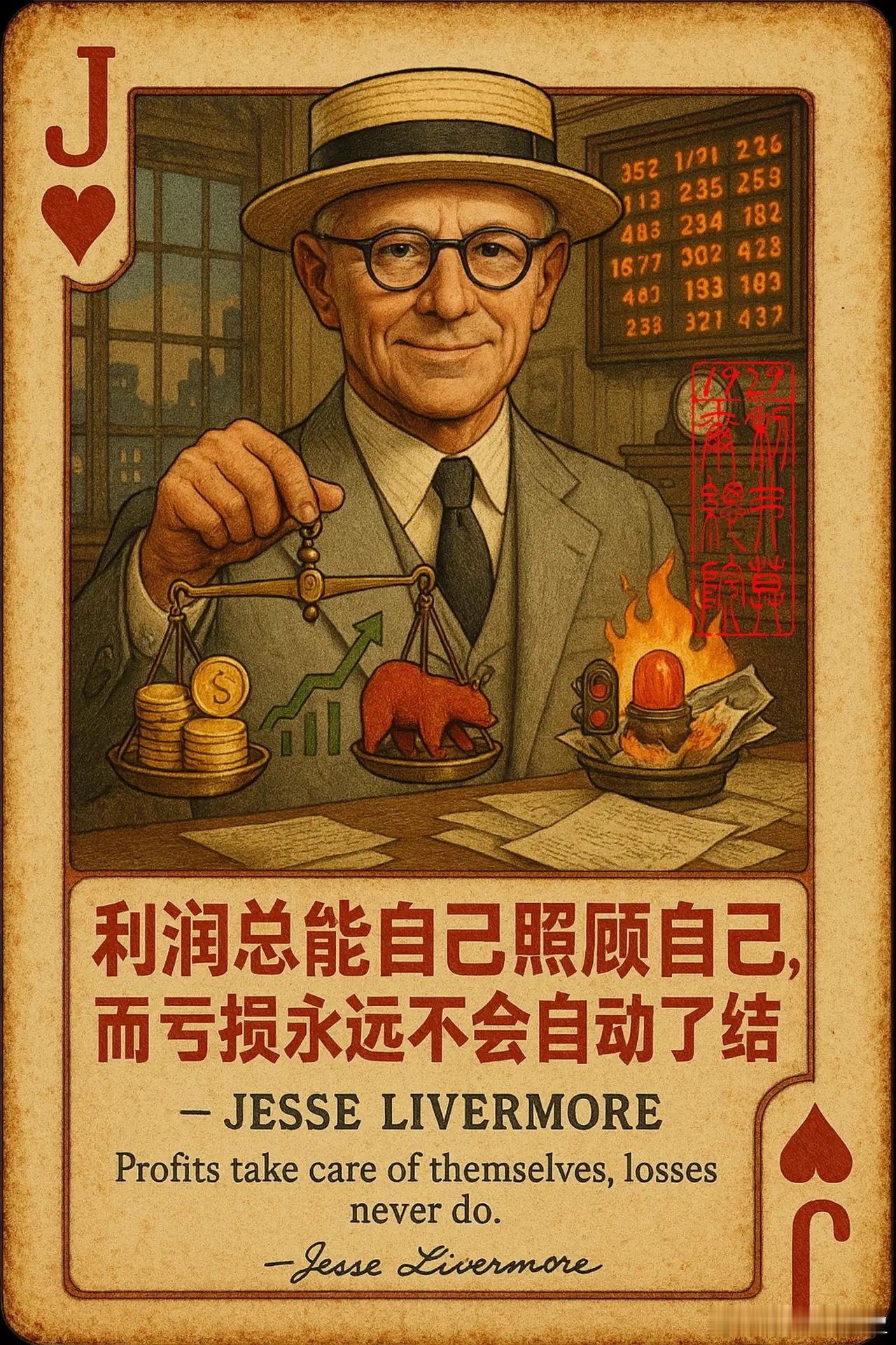 利润是野猫，亏损是锁链，谁跑谁留，天亮就知道利弗莫尔说：利润总能自己照顾自己，而