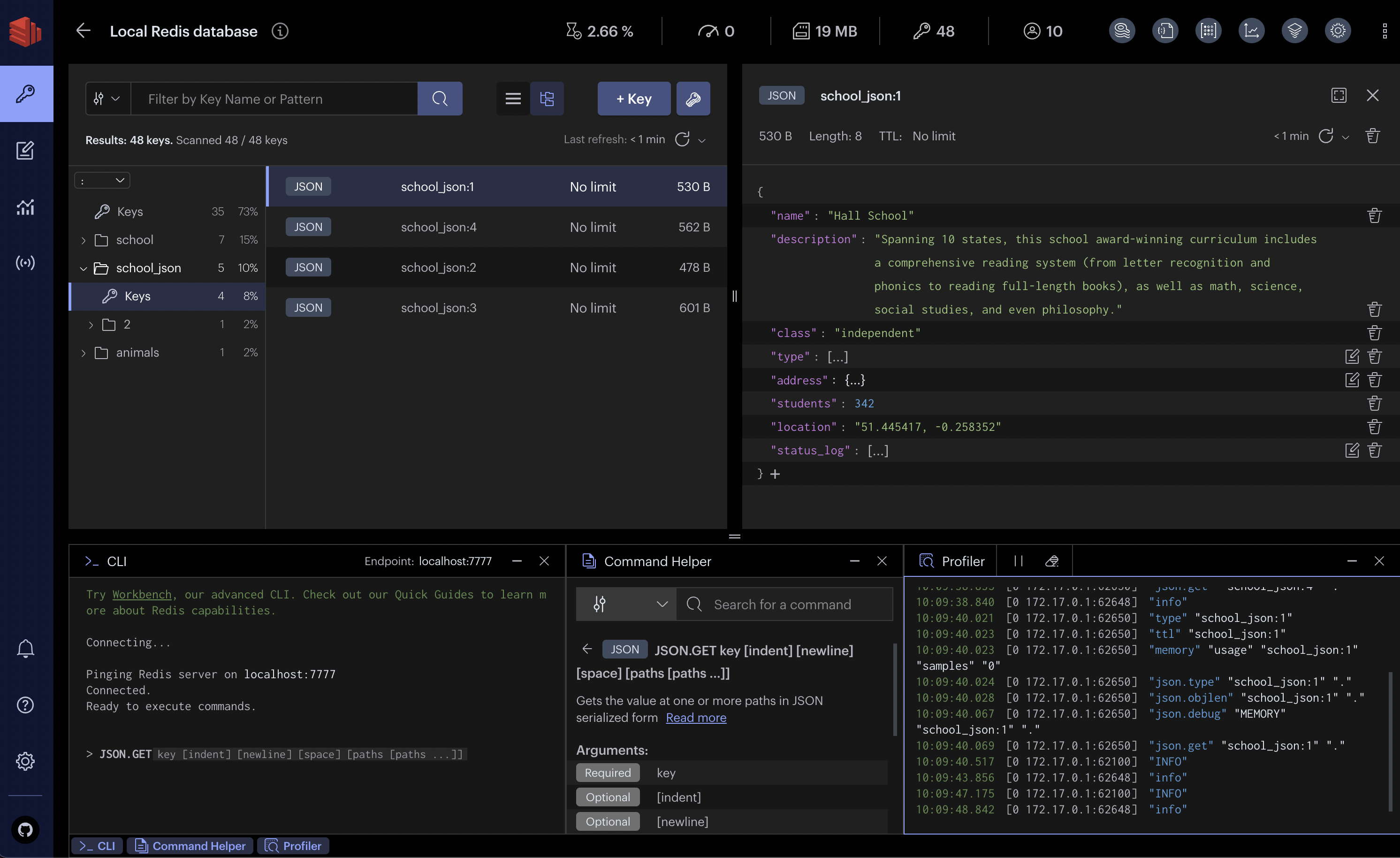 一个Redis的图形界面工具：Redis Insight。效果如图项目地址：gi