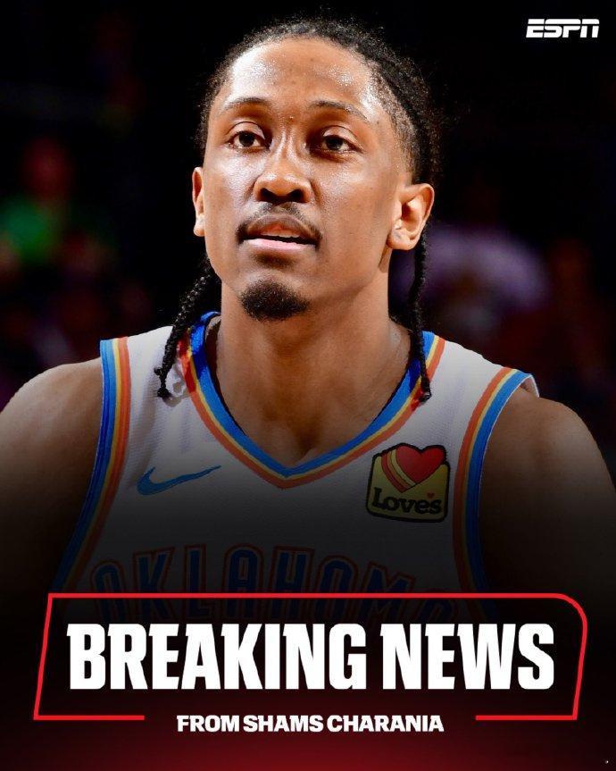 杰伦威廉姆斯明日复出  让富得流油的雷霆更加锦上添花！Shams消息，杰伦威廉姆