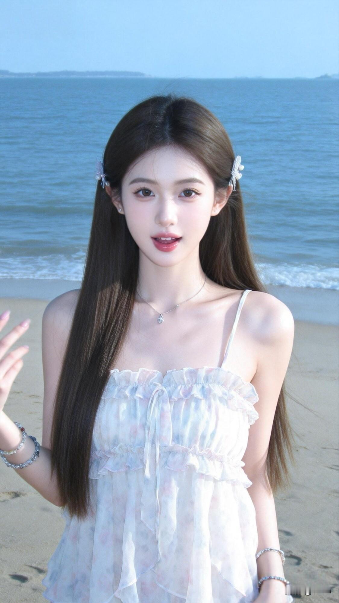 碧海潮生处，美人倚浪归。