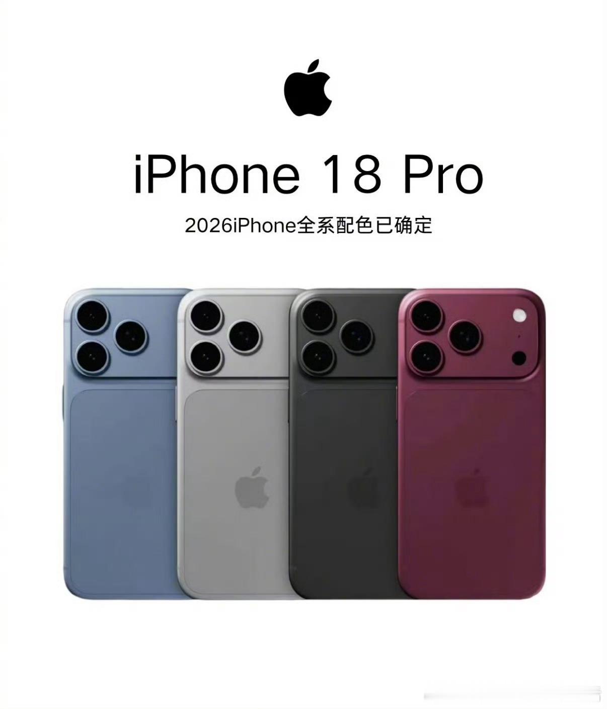 iPhone18Pro四色实锤了这几个颜色，你会选哪个？ 