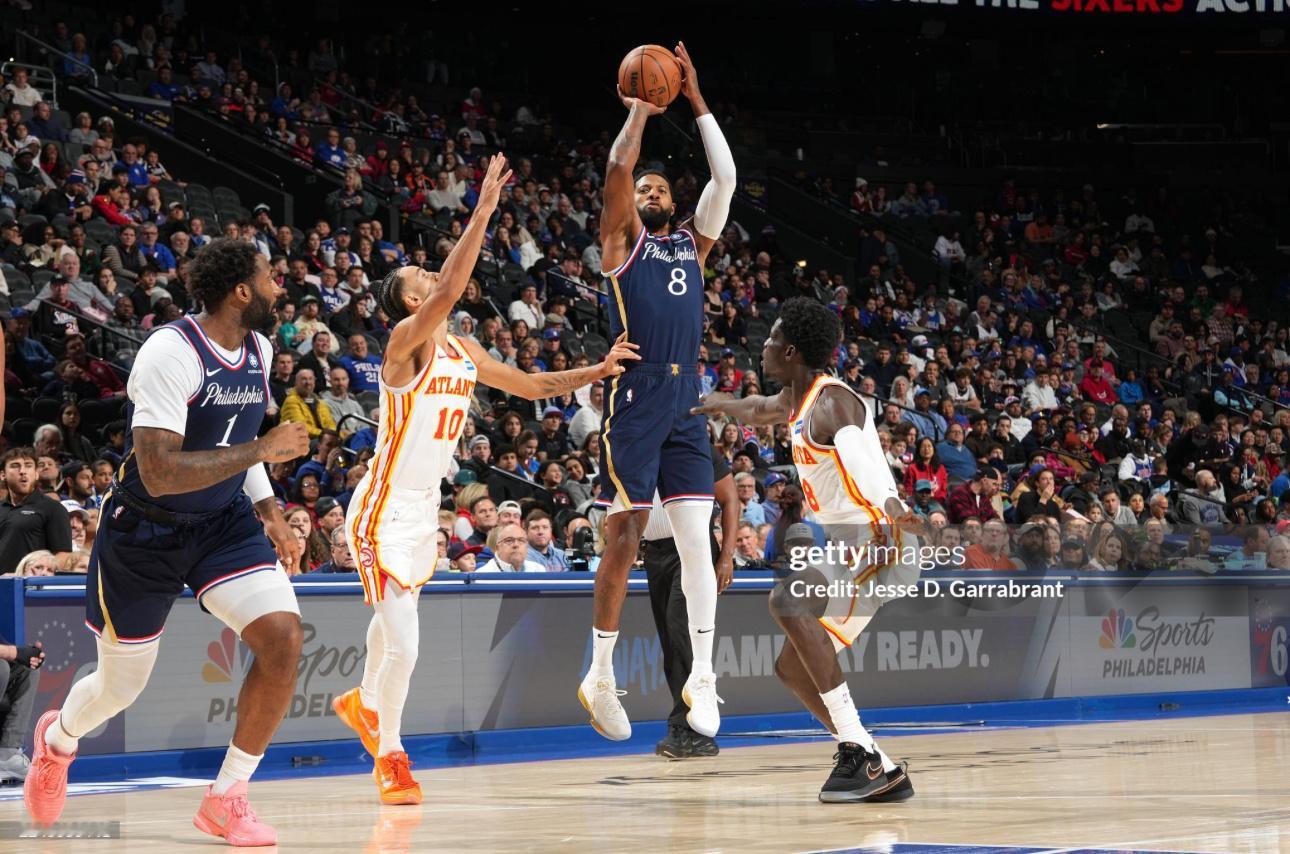 全场比赛结束：76人队主场双加时134-142不敌老鹰队！自我救赎！乔治今日受时