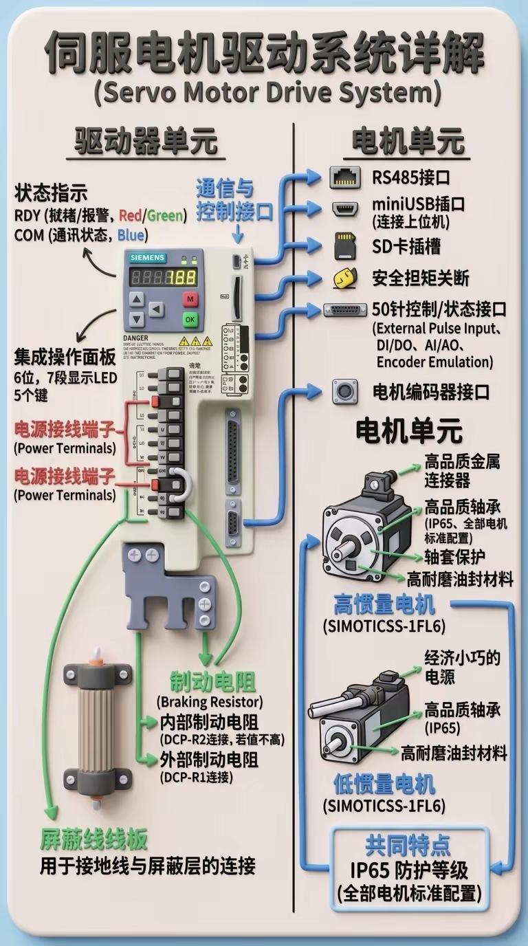 一张图秒懂伺服电机的结构组成！电气工程及其自动化 自动化 伺服电机