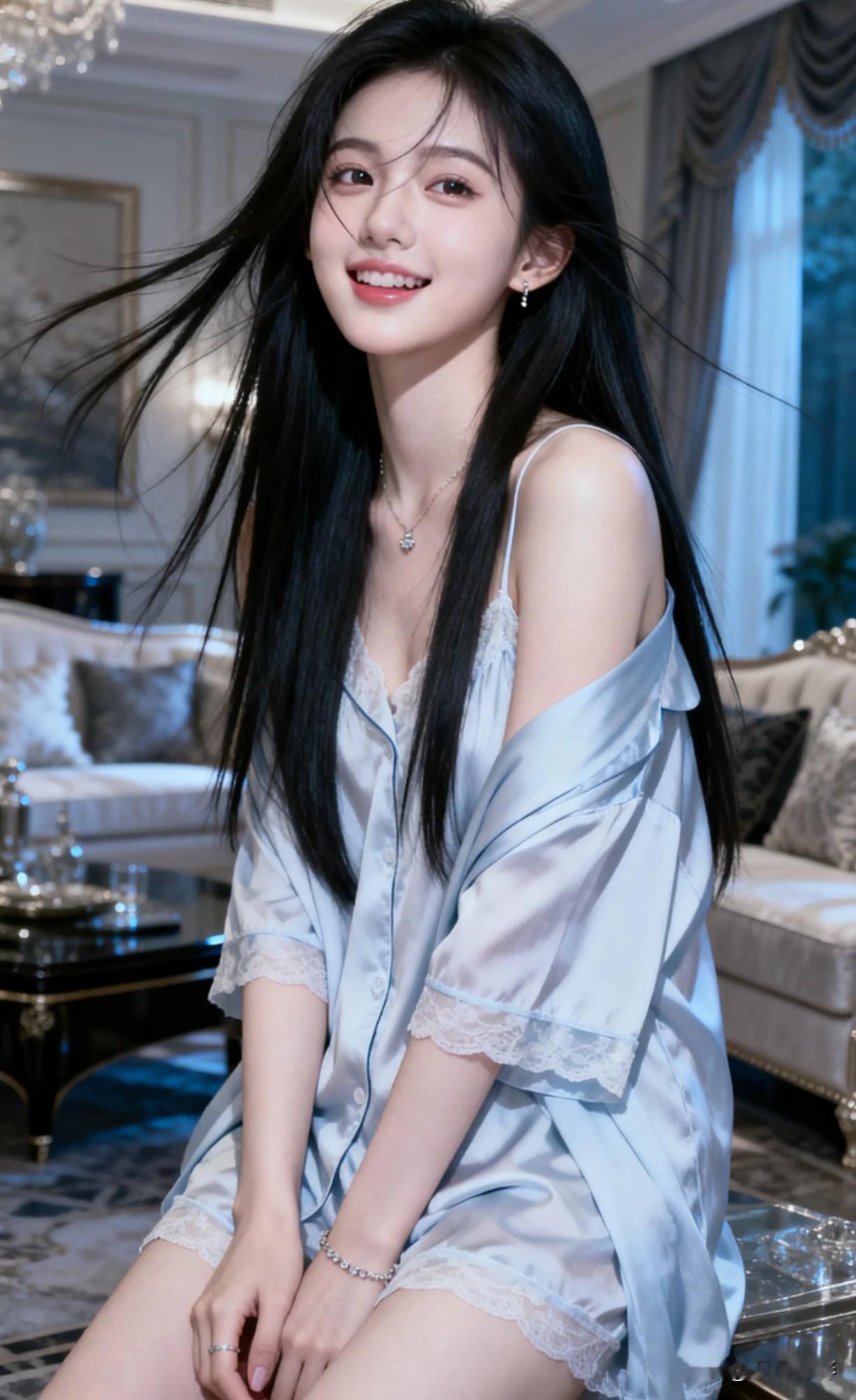 优雅睡衣风，甜美笑容，精致生活。这几套真丝睡衣，你们觉得哪套最好看？高级显气质穿